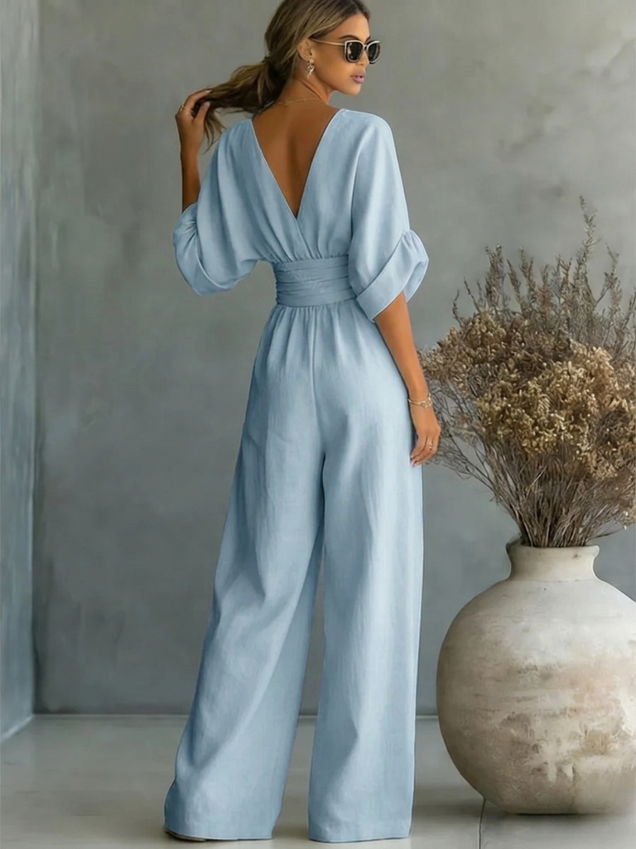 SOFIA | Effortless V-Neck Jumpsuit