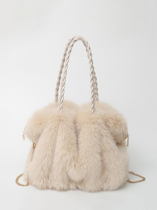 Charlotte - Versatile Plush Velvet Shoulder Tote Bag