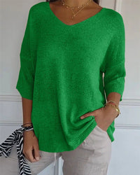 Esmeralda | Soft Knit V-Neck Jumper