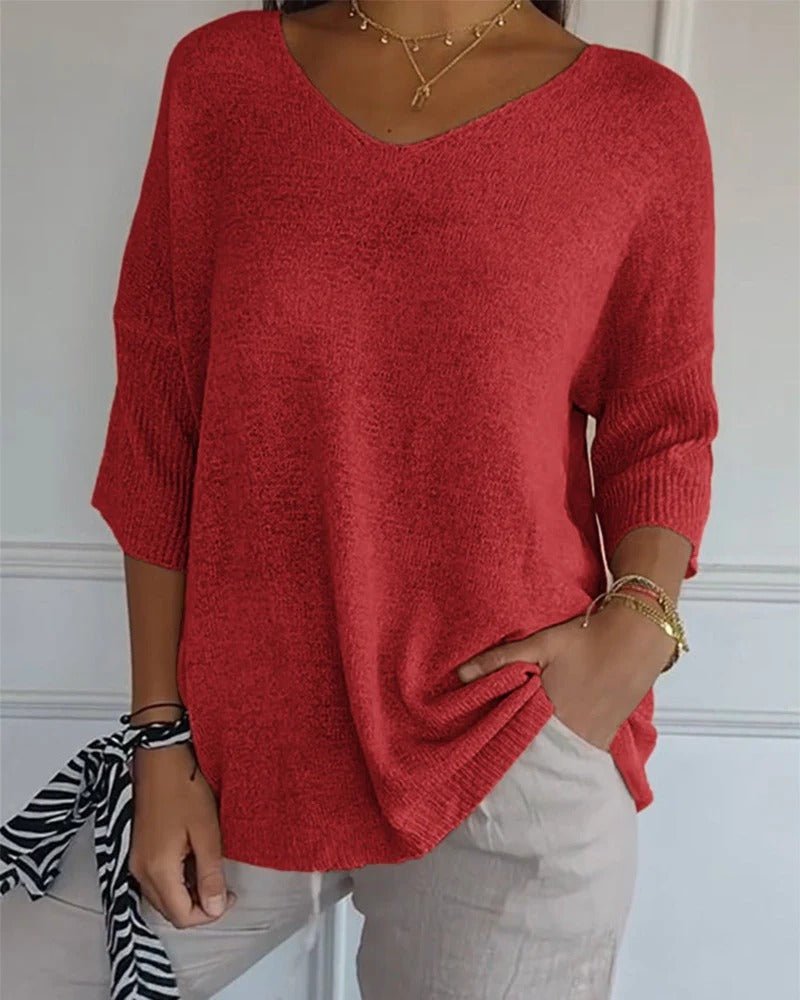 Harlow | Soft Knit V-Neck Jumper