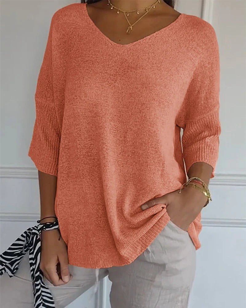 Elsie | Soft Knit V-Neck Jumper