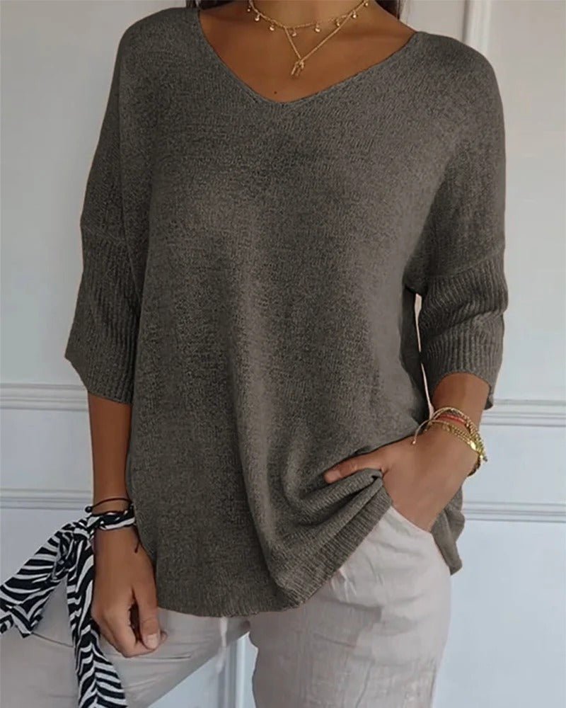 Emelia | Soft Knit V-Neck Jumper