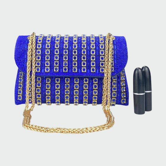Laviera - Chic Chain Colored Diamond Shoulder Bag