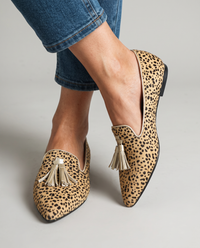 Marianne | Cheetah Print Tassel Loafers
