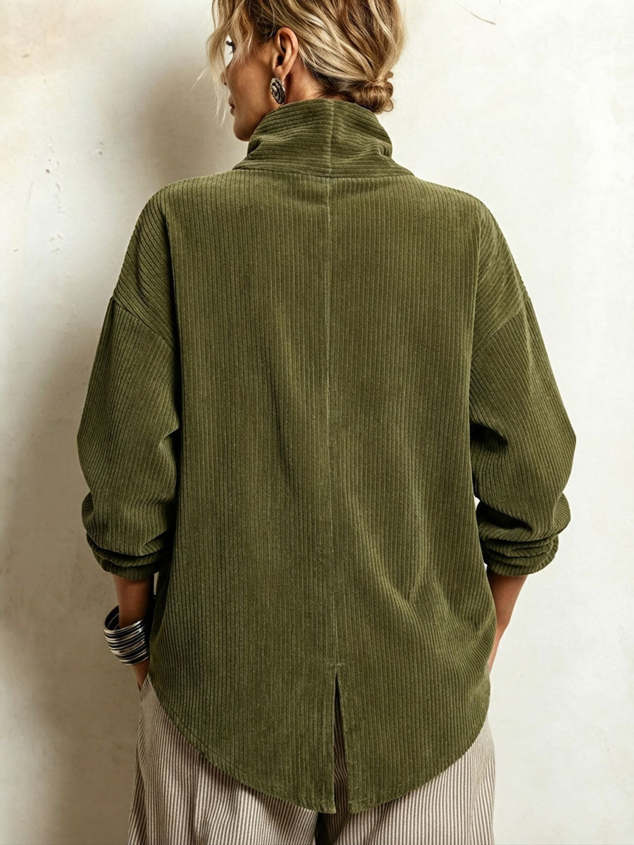 Capucine | Corduroy Jumper with High Neck