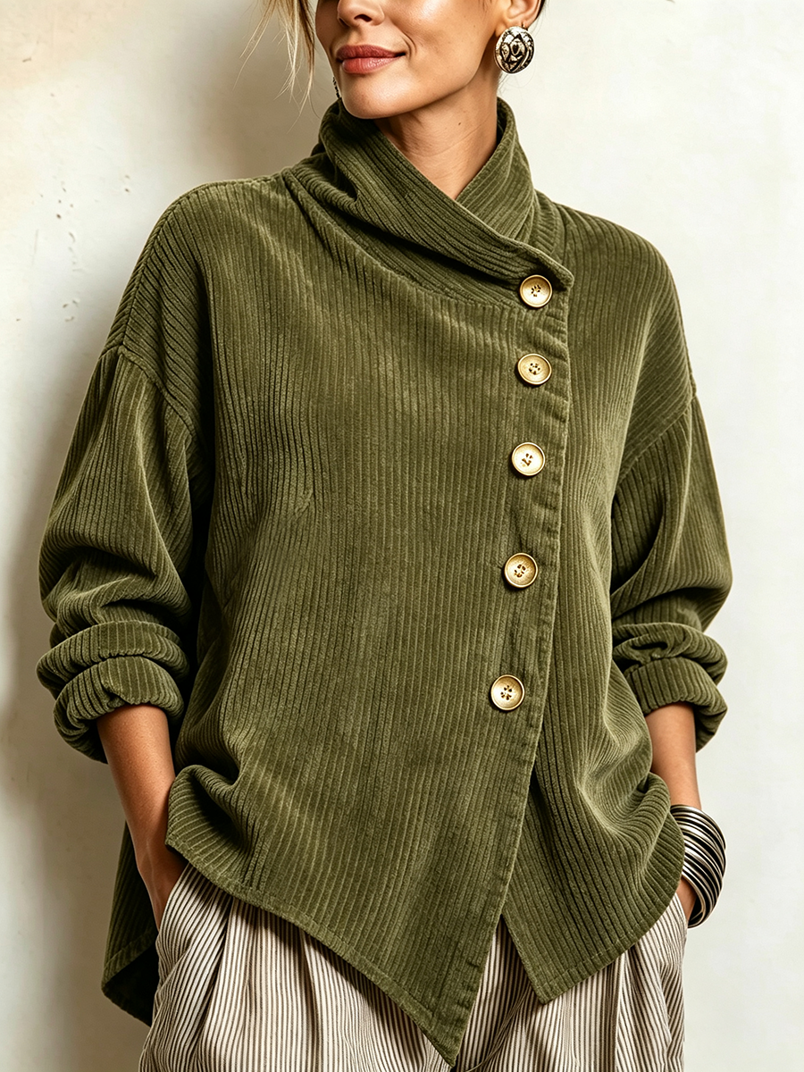Capucine | Corduroy Jumper with High Neck
