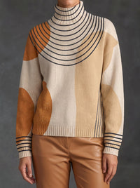 Perrine™ | Color-Block Arc Turtleneck