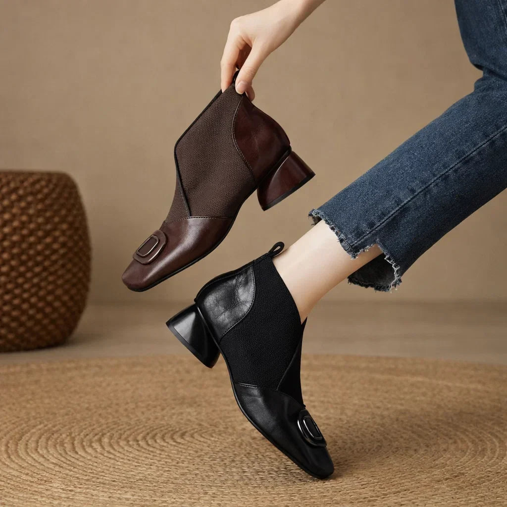 Opium Leather Boots Brown