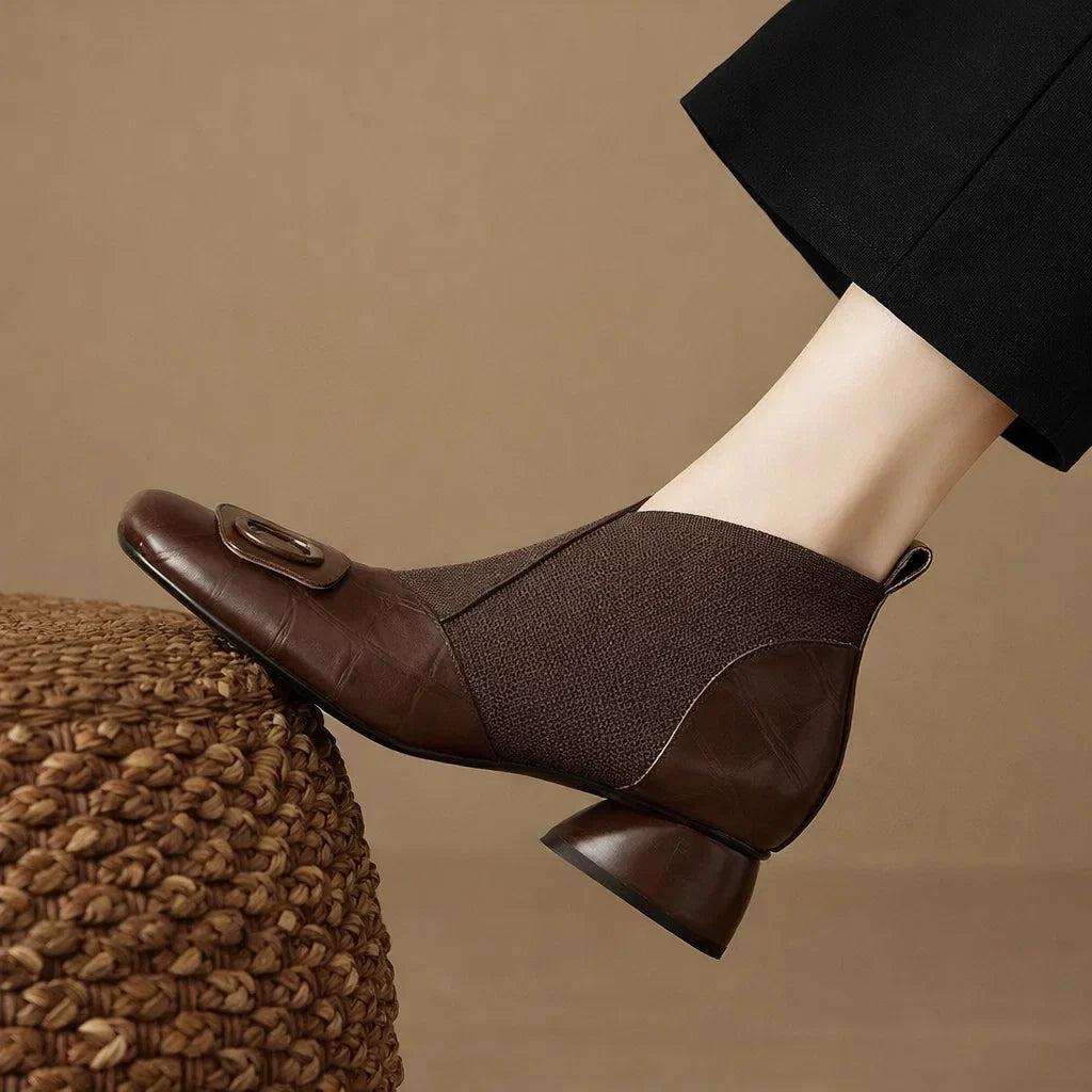 Opium Leather Boots Brown