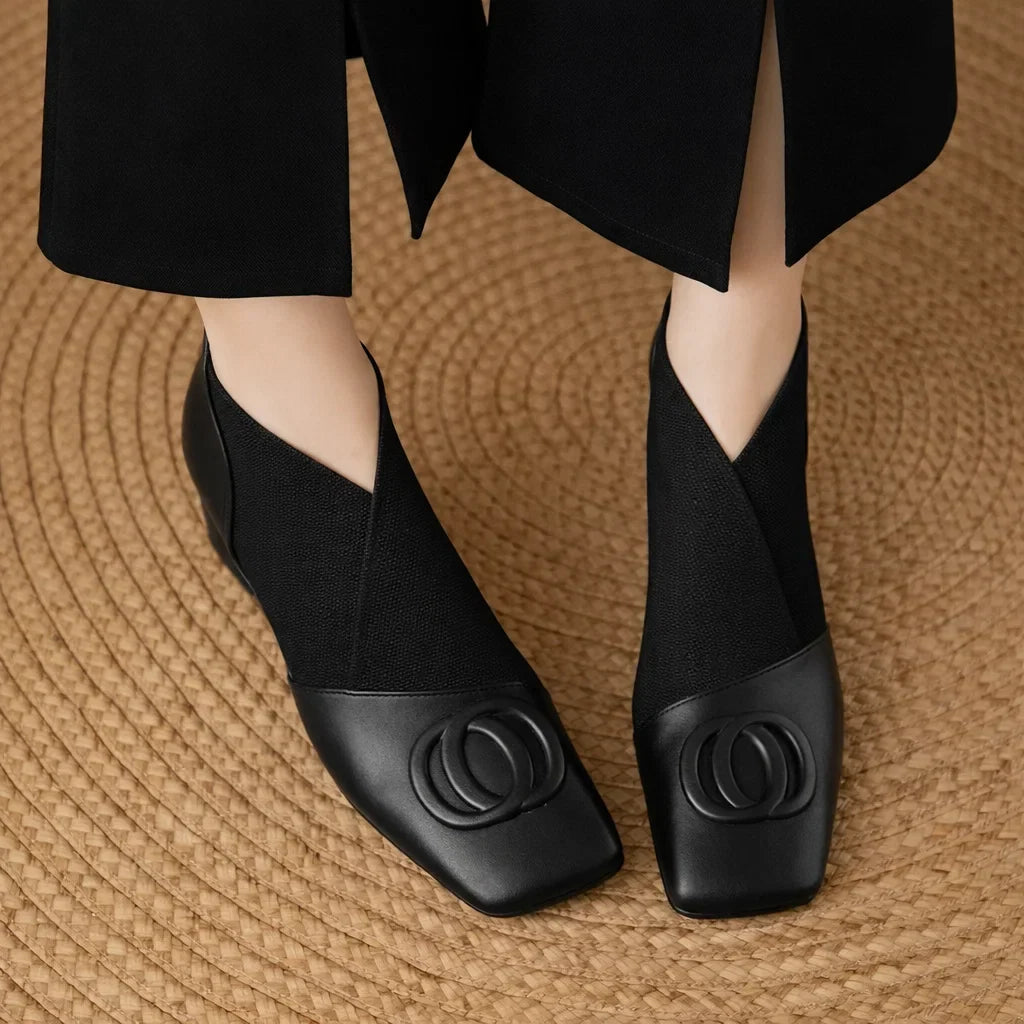 Opium Leather Boots Black