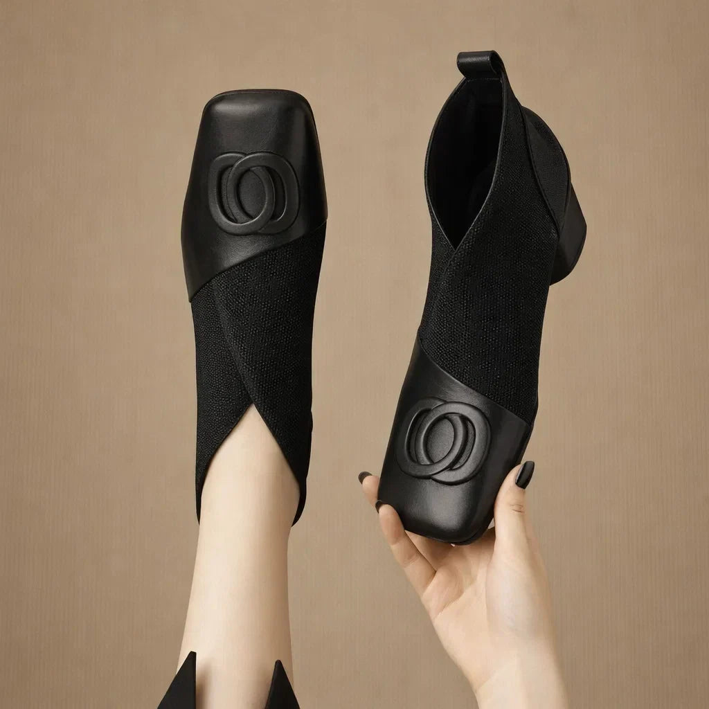 Opium Leather Boots Black